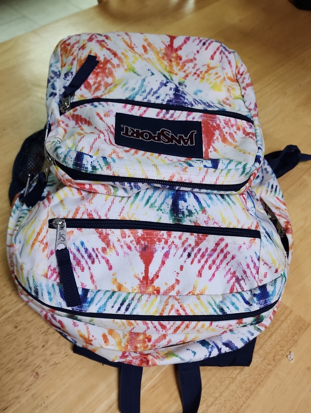 JanSport Big Student Backpack Rainbow Tie Dye Large School Bookbag EUC - Picture 12 of 16